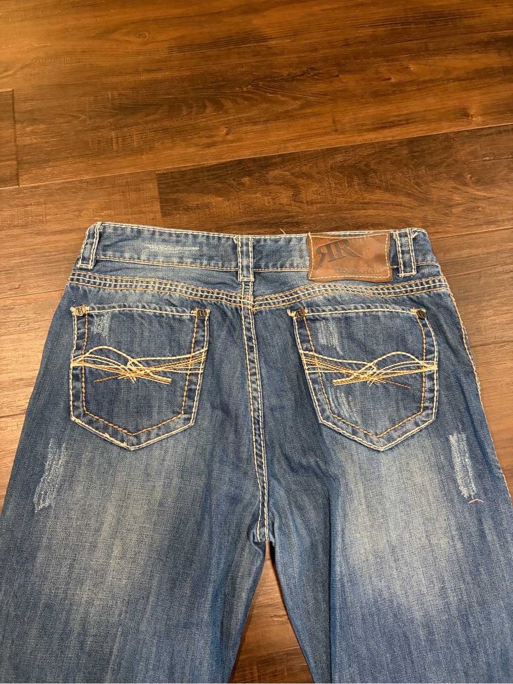 Rock Roll Cowboy Double Barrel Jeans Mens 34x34 Relaxed Bootcut - Picture 4 of 4
